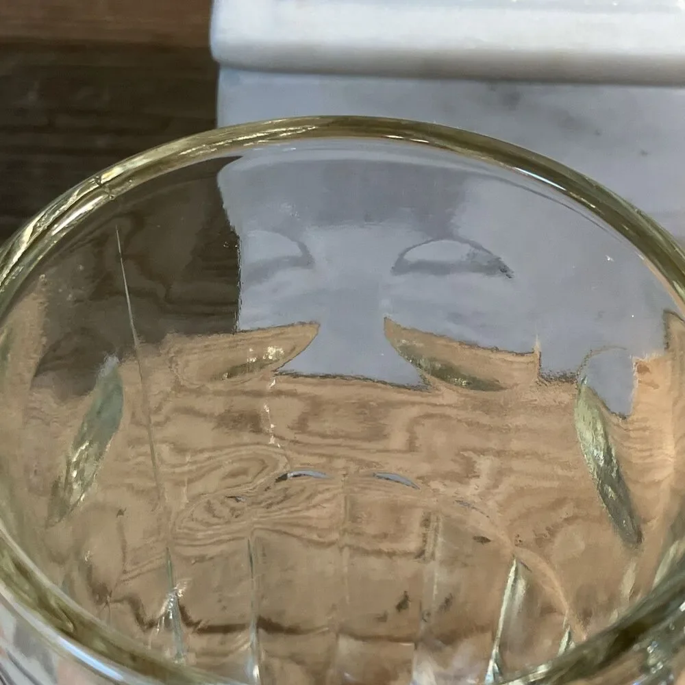 Vintage A & W Heavy Root Beer Glass Mug 6” Tall Thumbprint Pattern At Top